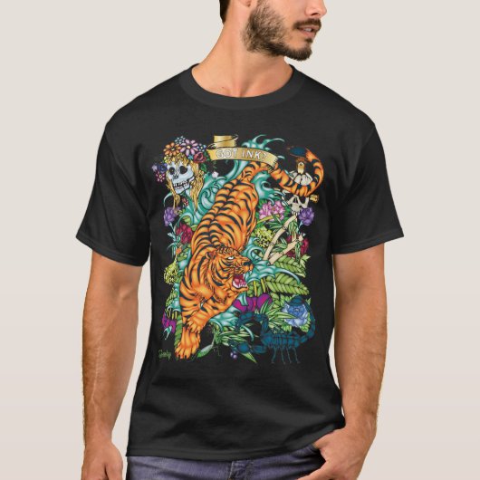 83-TIGER Tattoo Flash T-shirt (Voorkant)
