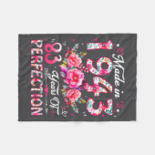 83 Year Old Made In 1943 Floral 83rd Birthday Wome Fleece Deken (Voorkant (Horizontaal))