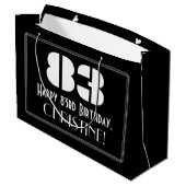 83e verjaardag ~ Art Deco geïnspireerd look "83" + Groot Cadeauzakje (Achterkant Gekanteld)