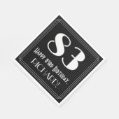 83e verjaardag ~ Art Deco geïnspireerd look "83",  Servet (Hoek)