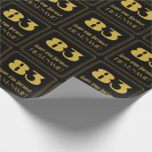 83e verjaardag - Art Deco Geïnspireerde look "83"  Cadeaupapier (Hoek)