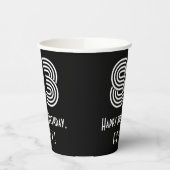 83e verjaardag — Art Deco Geïnspireerde look "83"  Papieren Bekers (Links)
