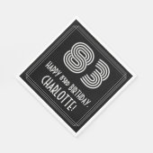 83e verjaardag: Art Deco Geïnspireerde look "83" + Servet (Hoek)