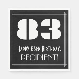 83e verjaardag: Art Deco Geïnspireerde look "83" + Servet