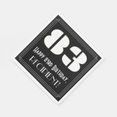 83e verjaardag: Art Deco Geïnspireerde look "83" + Servet (Hoek)