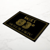 83e verjaardag — Art Deco Style "83" + Naam Folie Uitnodiging (Gedraaid)