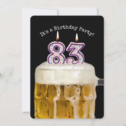 83e verjaardag Bierfeest Kaart (Voorkant)