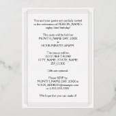 83e verjaardag — Fancy script en aangepaste naam Folie Uitnodiging (Achterkant)