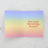 83e verjaardag — Fun Cake & Candles, w/ Eigen naam Kaart (Binnen)