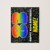 83e verjaardag — Fun, Colorful Music Symbols & "83 Legpuzzel (Verticaal)