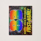 83e verjaardag: Fun, kleurrijk gevuurwerk Legpuzzel (Verticaal)