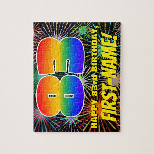 83e verjaardag: Fun, kleurrijk gevuurwerk Legpuzzel (Verticaal)