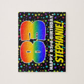 83e verjaardag — Fun, kleurrijk Star Field Pattern Legpuzzel (Verticaal)