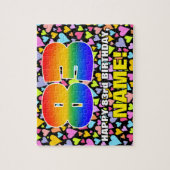 83e verjaardag - Fun, liefhebbende hartvormen + "8 Legpuzzel (Verticaal)