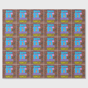 83e verjaardag: Fun, Urban Graffiti geïnspireerd K Cadeaupapier