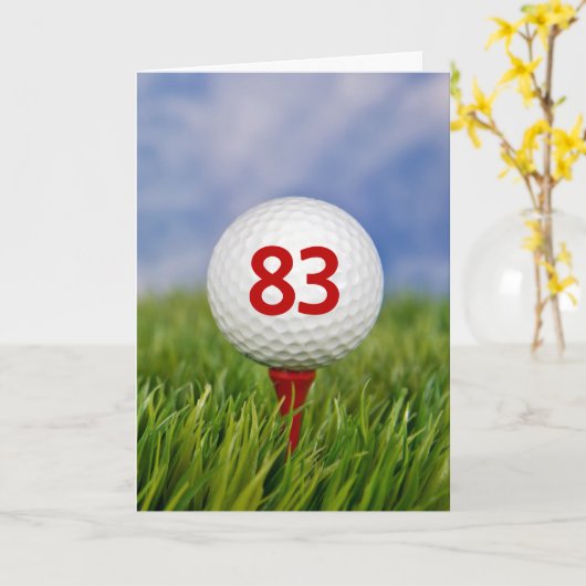 83e verjaardag Golfbal op de Kaart van het Rode T- (Gele Bloem)