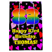 83e verjaardag: Het liefhebbende Kunstpatroon, Reg Medium Cadeauzakje (Achterkant)