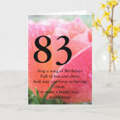 83e verjaardag kaart (Gele Bloem)