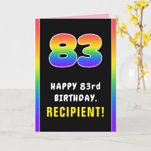 83e verjaardag: kleurrijke regenboog # 83, Naam va Kaart