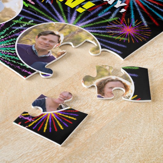 83e verjaardag: Leuke regenboog #, aangepaste naam Legpuzzel (Zijkant)