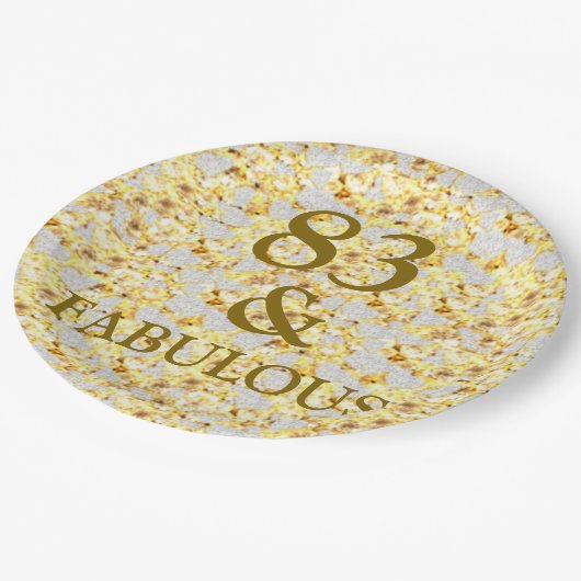 83e verjaardag papieren bordje (Gekanteld)