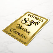 83e verjaardag Partij — Elegant Manuscript + de Na Folie Uitnodiging (Gedraaid)