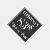 83e verjaardag Partij — Fancy Manuscript + de Naam Servet (Hoek)