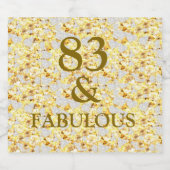 83e verjaardag sparkling wijnetiket (Enkel label)