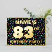83e verjaardag van de gevechtsdag - vun, kleurrijk folie uitnodiging (Staand Voorkant)