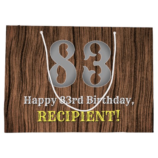 83e verjaardag: Western geïnspireerde kijk in het  Groot Cadeauzakje (Achterkant)