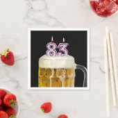 83e verjaardag zwarte bier servet (Insitu)