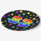 83ste evenement: Bold, Fun, Kleurrijke Regenboog 8 Papieren Bordje (Gekanteld)