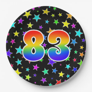 83ste evenement: Bold, Fun, Kleurrijke Regenboog 8 Papieren Bordje