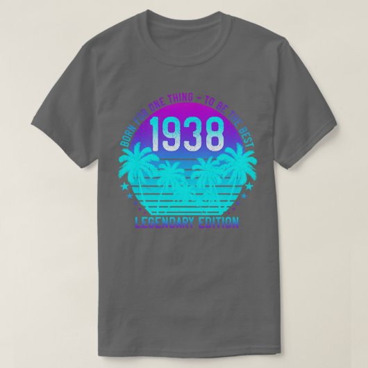 83ste Verjaardag 1938 Esthetische Zonsondergang P T-shirt (Design voorkant)