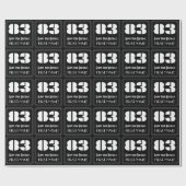 83ste verjaardag: Art Deco geïnspireerde look "83" Cadeaupapier (Vlak)