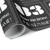 83ste verjaardag: Art Deco geïnspireerde look "83" Cadeaupapier (Rol Hoek)