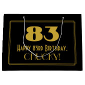 83ste verjaardag — Art Deco geïnspireerde look "83 Groot Cadeauzakje (Voorkant)