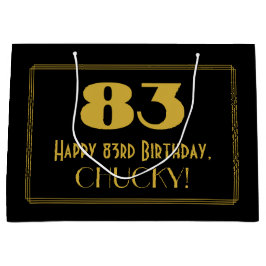 83ste verjaardag — Art Deco geïnspireerde look "83 Groot Cadeauzakje