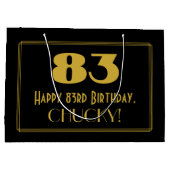 83ste verjaardag — Art Deco geïnspireerde look "83 Groot Cadeauzakje (Achterkant)