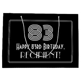83ste verjaardag — Art Deco geïnspireerde look "83 Groot Cadeauzakje