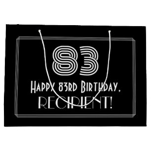 83ste verjaardag — Art Deco geïnspireerde look "83 Groot Cadeauzakje