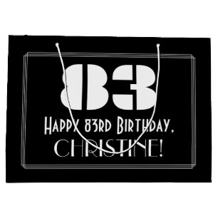 83ste verjaardag ~ Art Deco geïnspireerde uitstral Groot Cadeauzakje