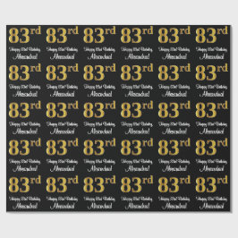 83ste verjaardag: Elegante luxe Faux Gold look # Cadeaupapier