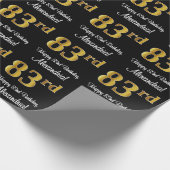 83ste verjaardag: Elegante luxe Faux Gold look # Cadeaupapier (Hoek)