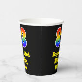 83ste verjaardag: Kleurrijk, Leuk, Spannend, Regen Papieren Bekers (Rechts)