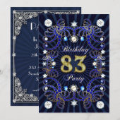 83ste verjaardagsfeest met massa's juwelen kaart (Voorkant / Achterkant)