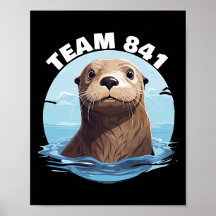 841 Surfende Otter 841 Otter Team 841 California O Poster