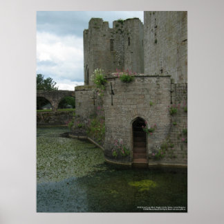 8436 Great Tower & Moat Raglan Castle Poster