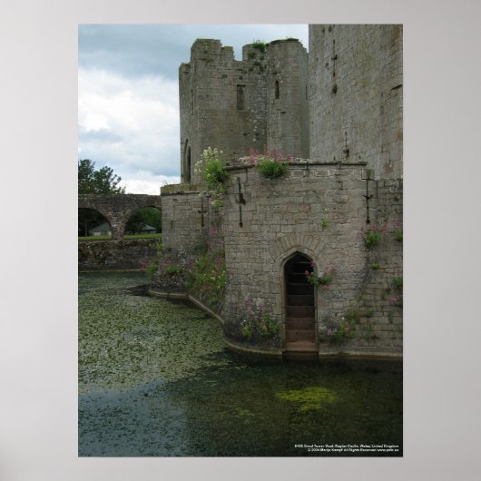 8436 Great Tower & Moat Raglan Castle Poster (Voorkant)