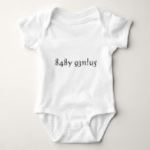 848y 93n!u5 Baby Genius Grappige Typografie Romper (Voorkant)